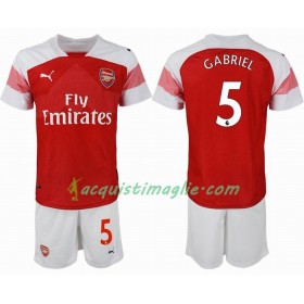 Divisa di Calcio Arsenal GABRIEL 5 Bambino Prima 2018/2019